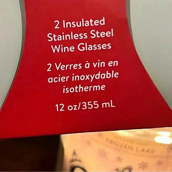 NEW 2 (Two) Rae Dunn - Insulated Stainless Steel Stemless Wine Glasses - CHEERS - Picture 4 of 15